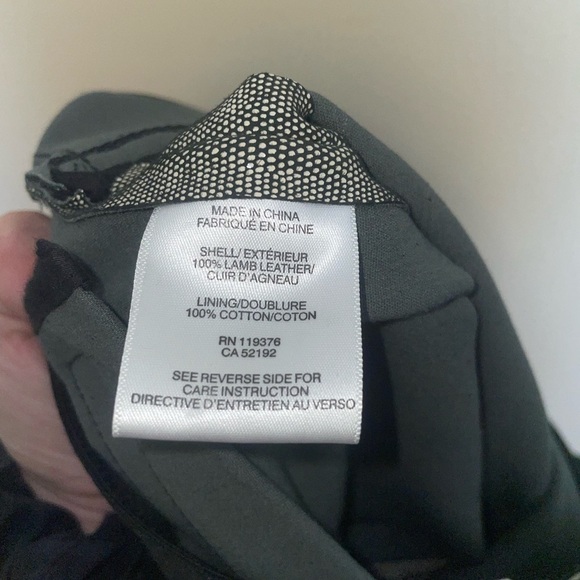 Helmut Lang Lamb Leather Carbon Rift Stretch Leather Leggings Size 4 - Picture 8 of 10